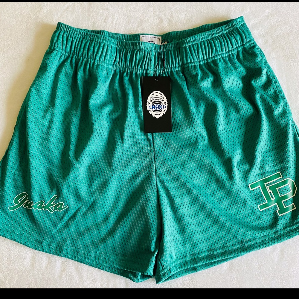 Inaka Power green double mesh shorts